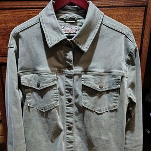 Stoosh Olive Green Women's Jacket Medium Snap Front